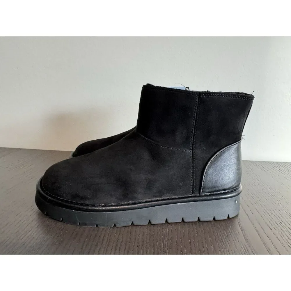 Girls Honor Faux Suede Style Boots - Cat &‎ Jack NEW Warm Winter Black 3